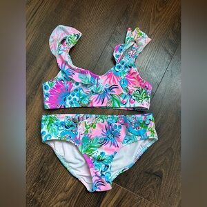 Lilly Pulitzer Girls Mandevilla Baby Paradise Petals Bikini Set Size 10